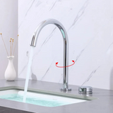 Torneira Para Banheiro Bica Alta Rotação 360 Cromado Brilhante