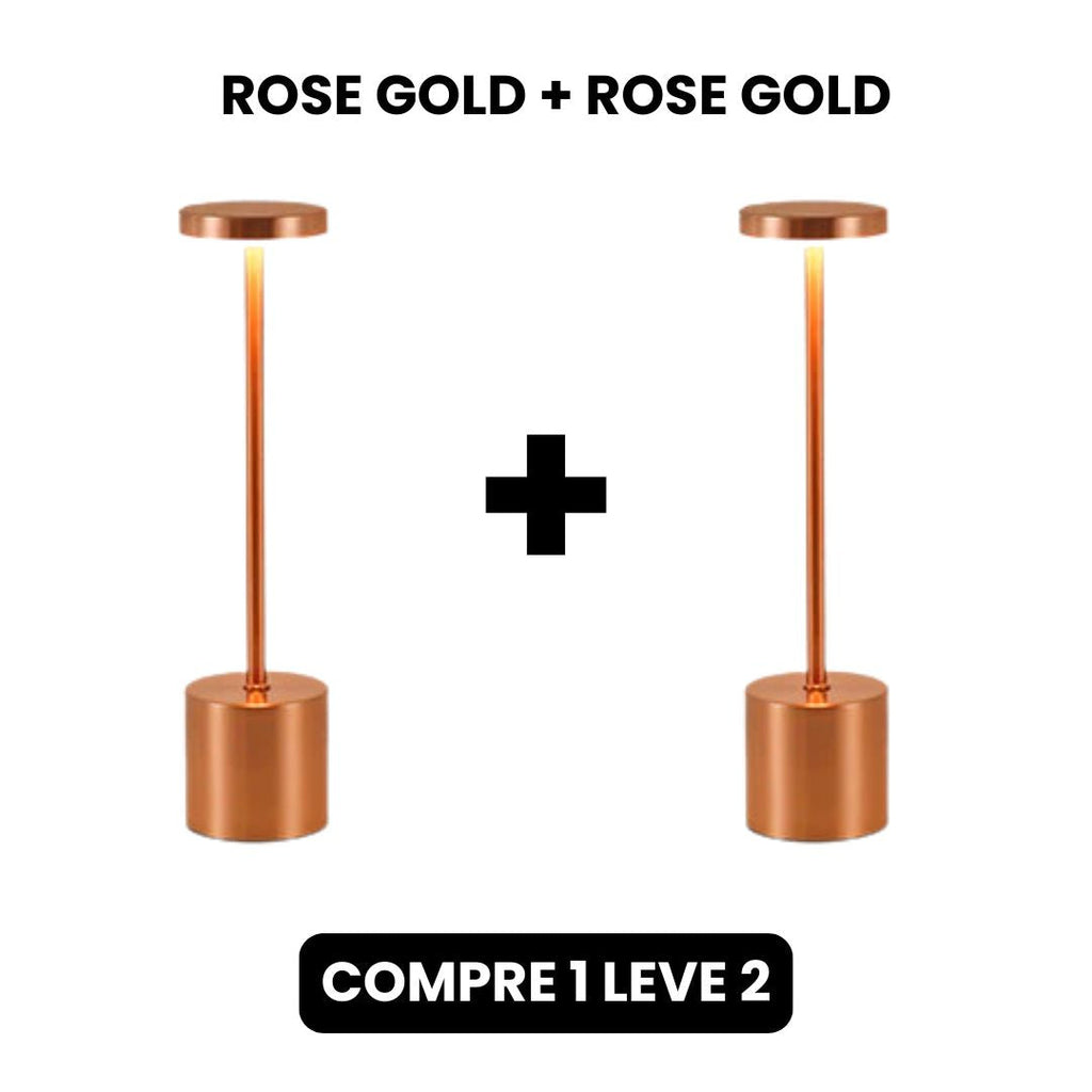 Luminária de Mesa Recarregável Sem fio Decorativa COMPRE 1 LEVE 2