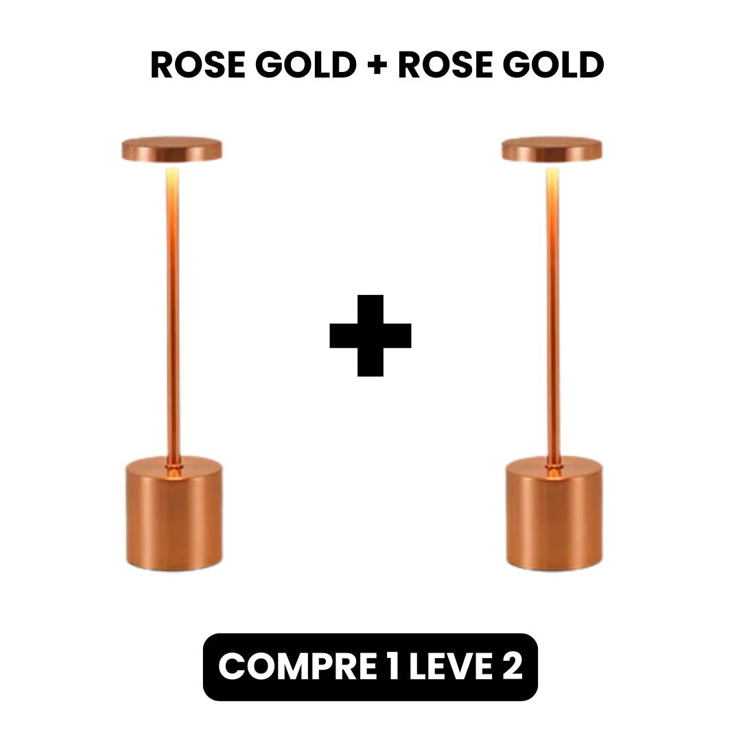 Luminária de Mesa Recarregável Sem fio Decorativa COMPRE 1 LEVE 2