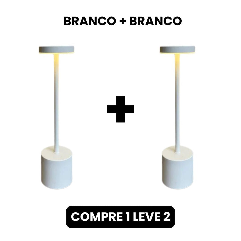 Luminária de Mesa Recarregável Sem fio Decorativa COMPRE 1 LEVE 2