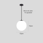 Pendente Luminária De Teto Globo Minimalista Led