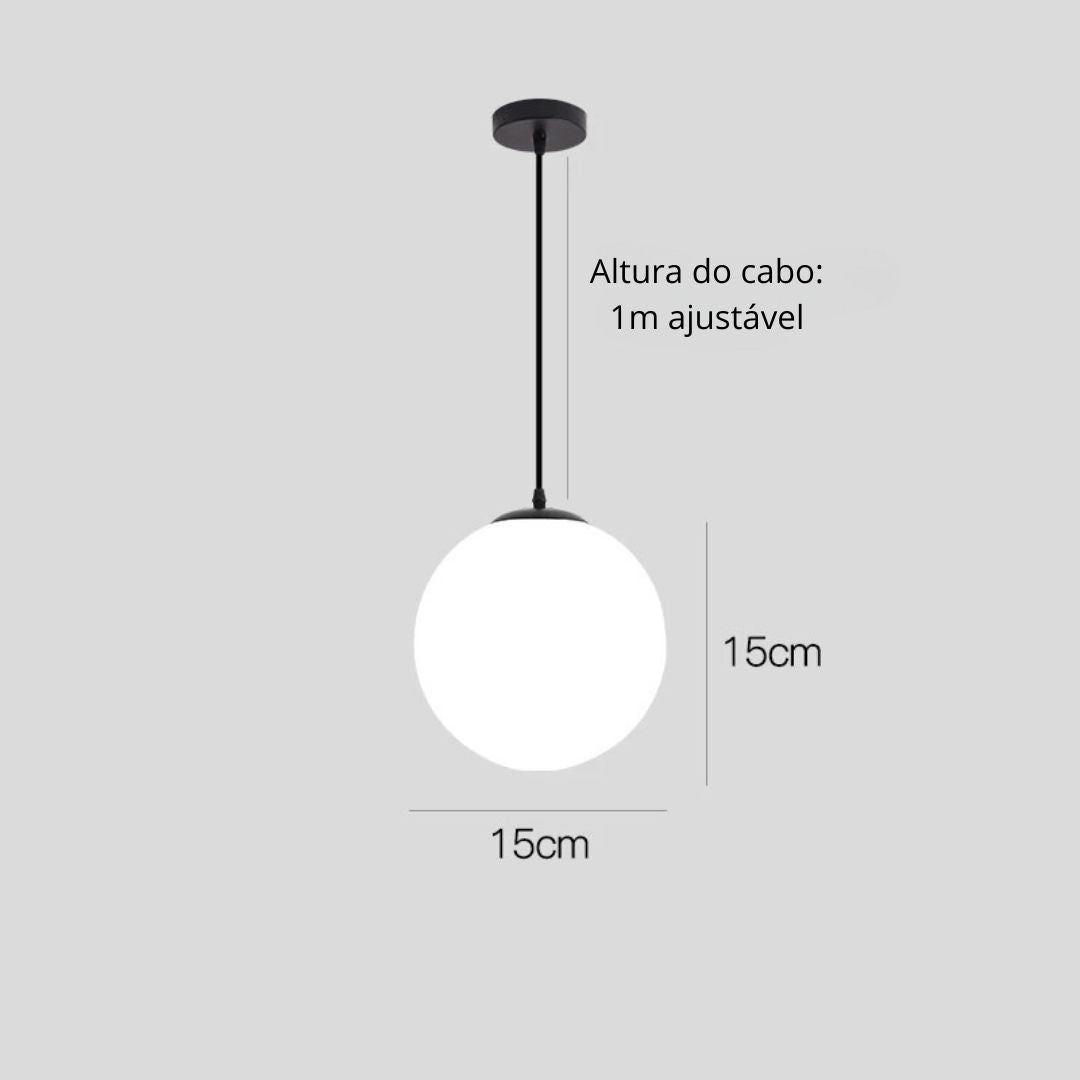 Pendente Luminária De Teto Globo Minimalista Led