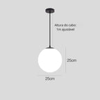 Pendente Luminária De Teto Globo Minimalista Led