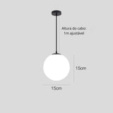 Pendente Luminária De Teto Globo Minimalista Led