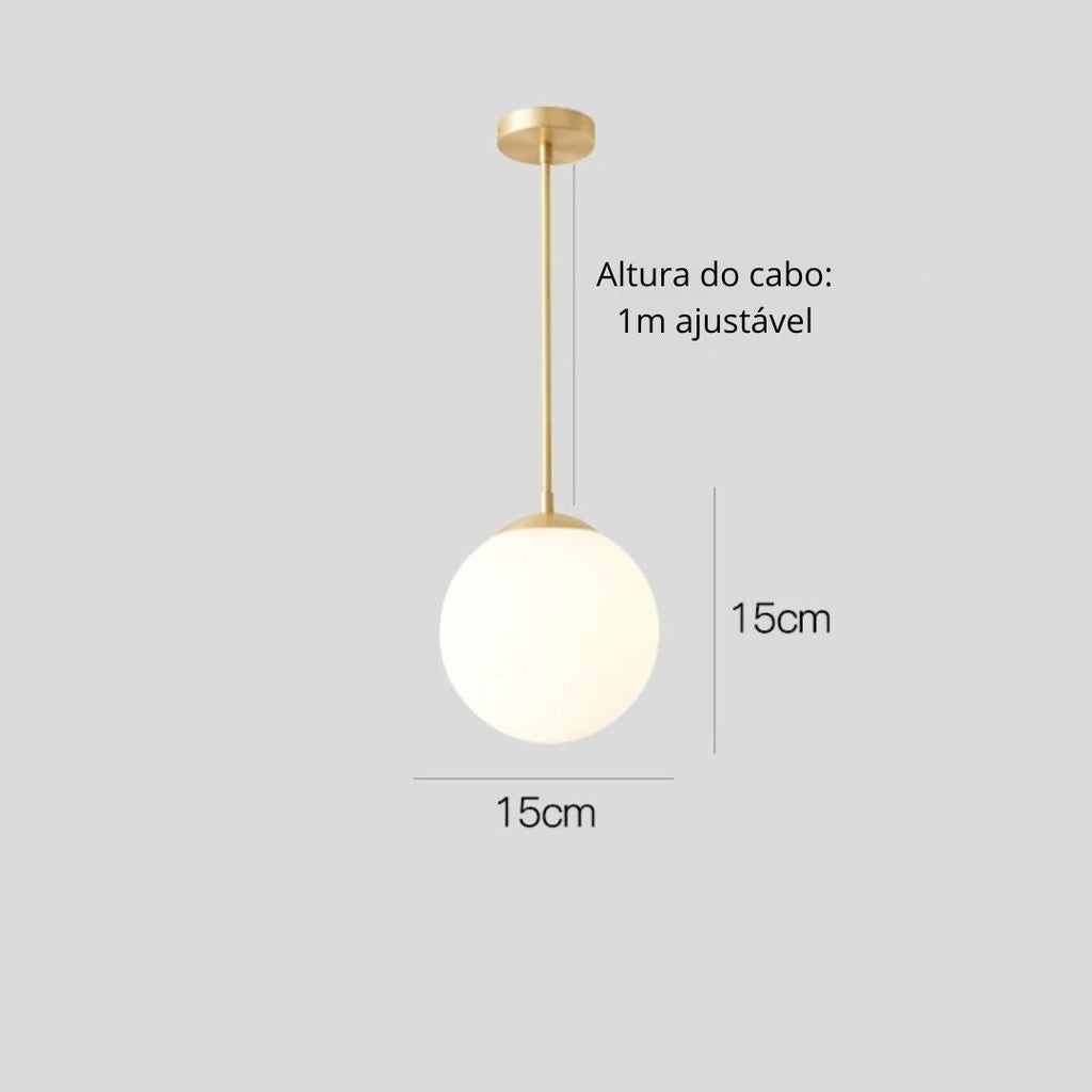Pendente Luminária De Teto Globo Minimalista Led