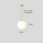 Pendente Luminária De Teto Globo Minimalista Led