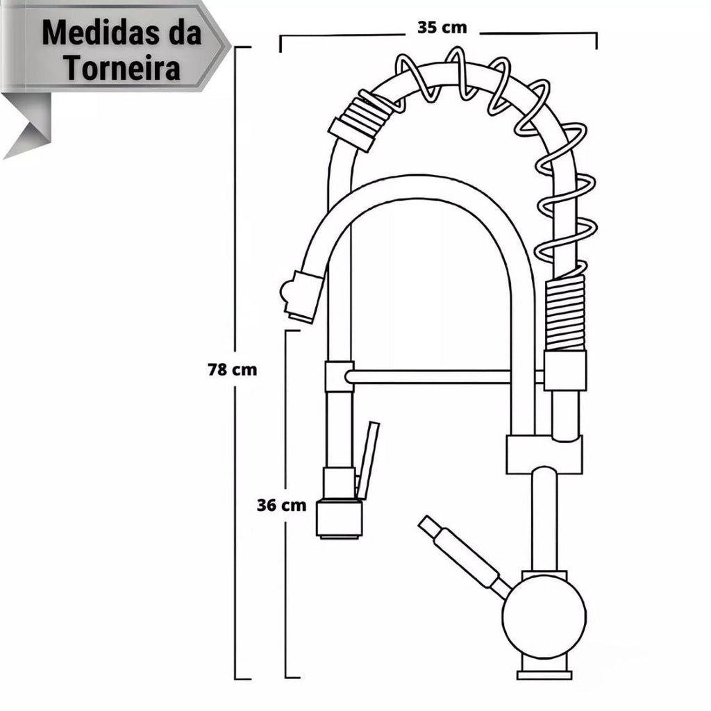 Torneira Gourmet Para Cozinha - Elara