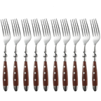 Conjunto Talheres Aço Inoxidável Clássicos Com Cabo Em Madeira