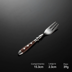 Conjunto Talheres Aço Inoxidável Clássicos Com Cabo Em Madeira