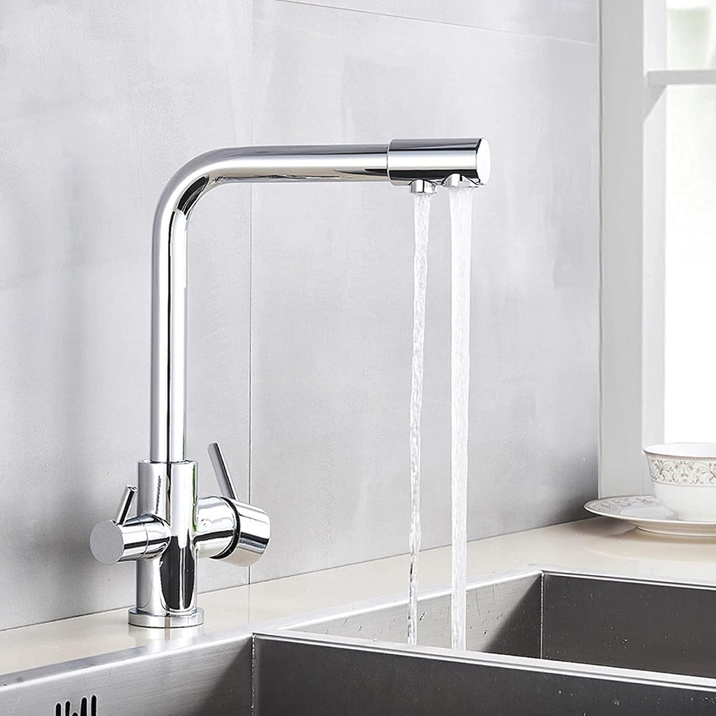 Torneira Gourmet Para Cozinha Com Filtro Modelo Duplo Comando Modelo Giratória