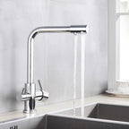 Torneira Gourmet Para Cozinha Com Filtro Modelo Duplo Comando Modelo Giratória