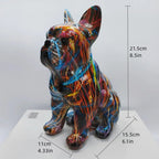 Estatueta Bulldog Abstrato
