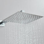 Kit Ducha Chuveiro 20×20cm Inox 304 Com Acabamentos Registros Preto/Cromado Para Chuveiro Banheiro