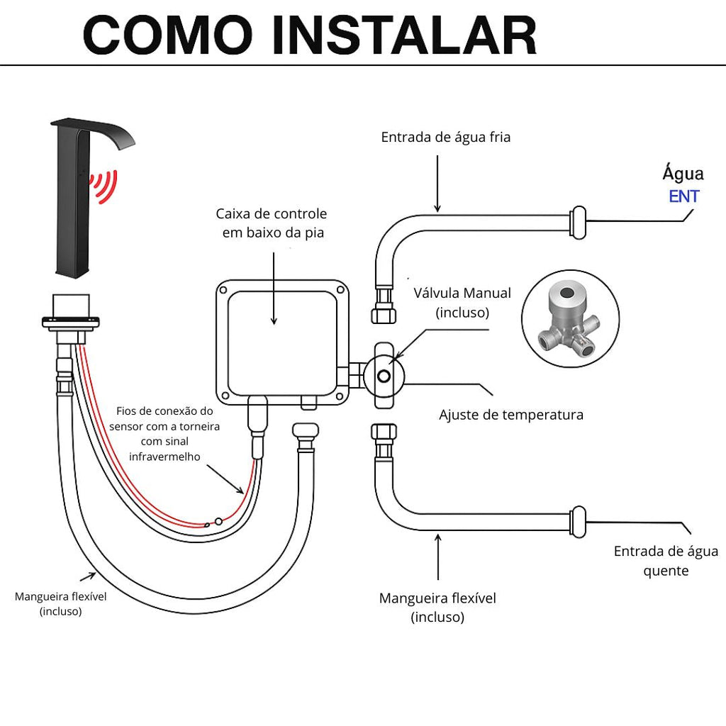 Torneira Para Banheiro Com Sensor Elétrico Orion