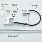 Torneira Para Cozinha Com Filtro Gourmet Modelo 2 em 1 Com Misturador Cromado