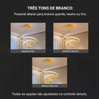 Lustre Pendente Circular Triplo em LED