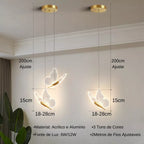 Luminária Pendente Borboleta Crystal Light