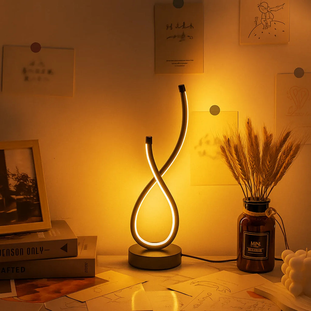 Luminária De Mesa Ondular Led Royal