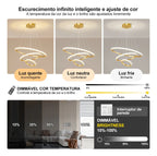 Lustre Pendente Circular Triplo em LED