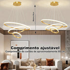 Lustre Pendente Circular Triplo em LED