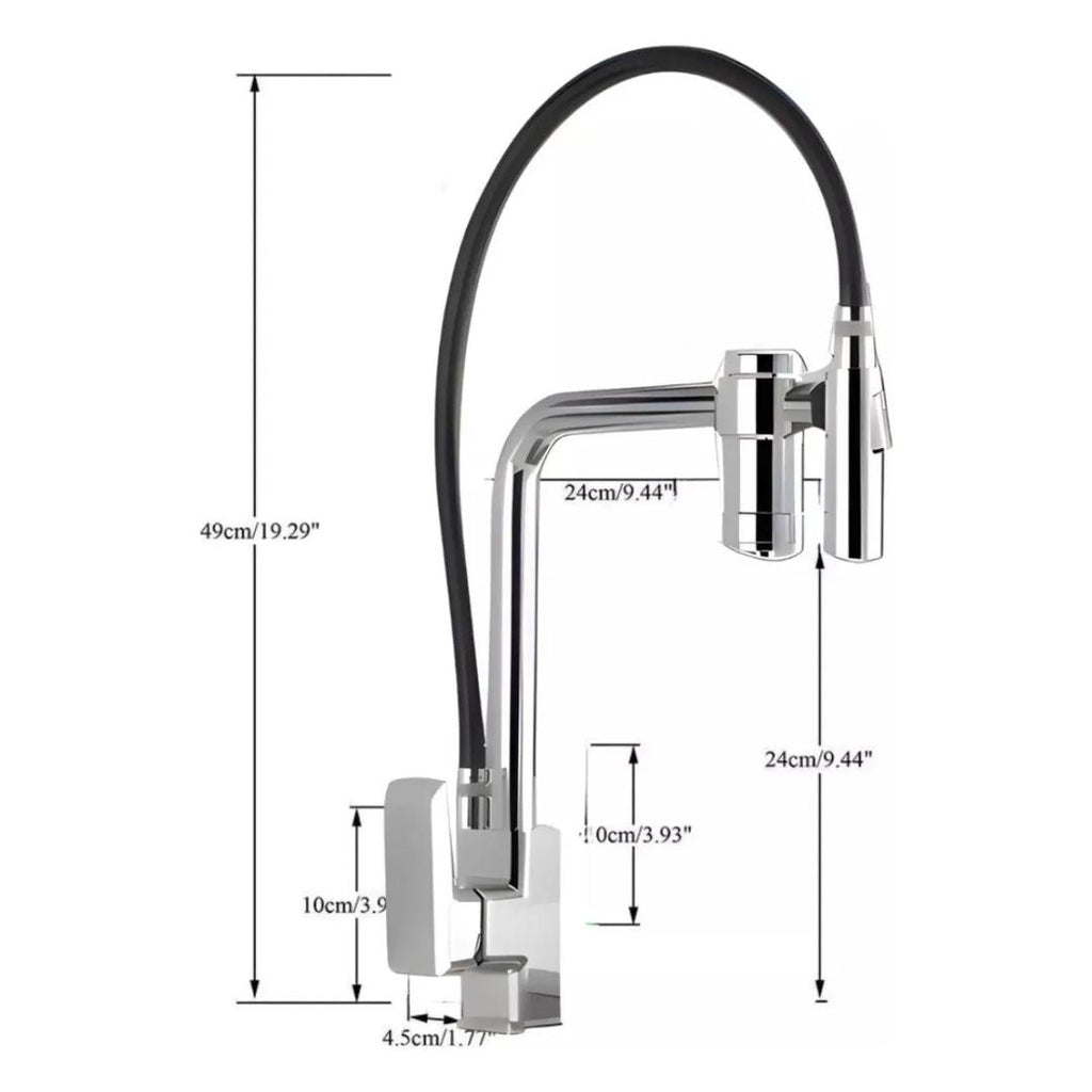 Torneira Para Cozinha Com Filtro Gourmet Modelo 2 em 1 Com Misturador Cromado