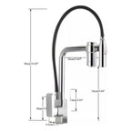 Torneira Para Cozinha Com Filtro Gourmet Modelo 2 em 1 Com Misturador Cromado