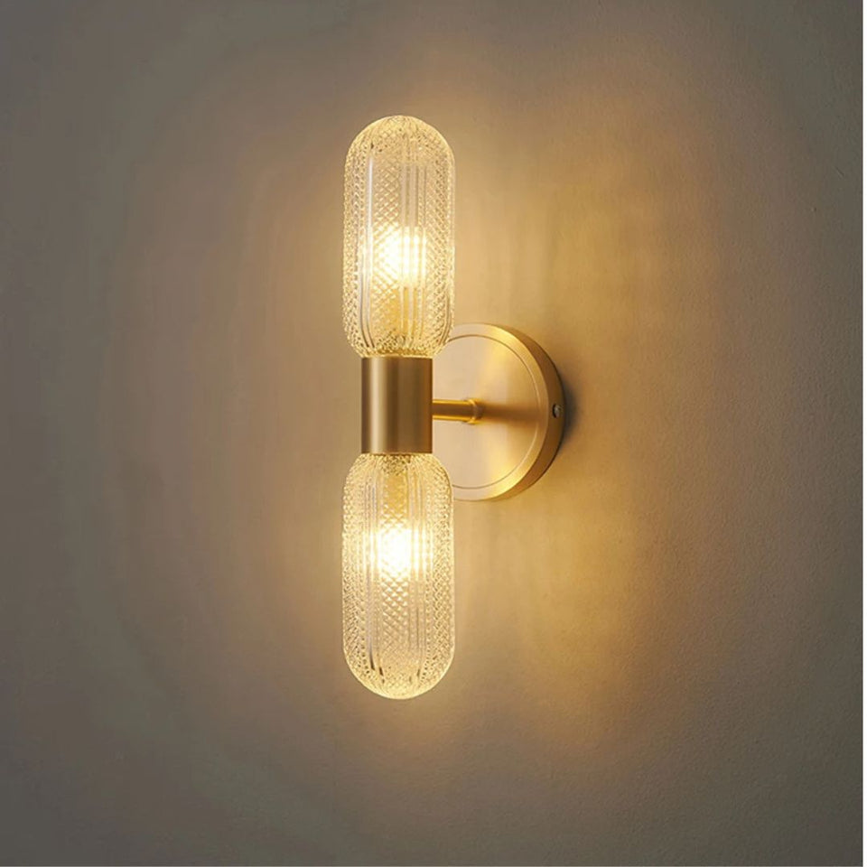 Arandela Dourada de Parede Interna Retro Elegance