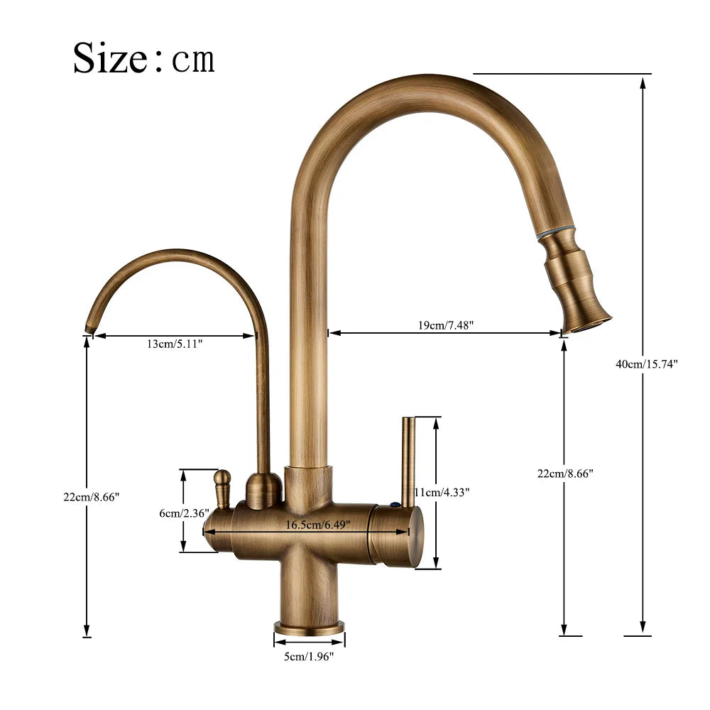 Torneira Com Filtro Para Cozinha Monocomando Com Jato Extensível Modelo Mistral