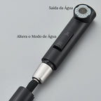 Torneira Gourmet para Cozinha Retrátil 360º Monocomando Pulverizador Dupla Misturador
