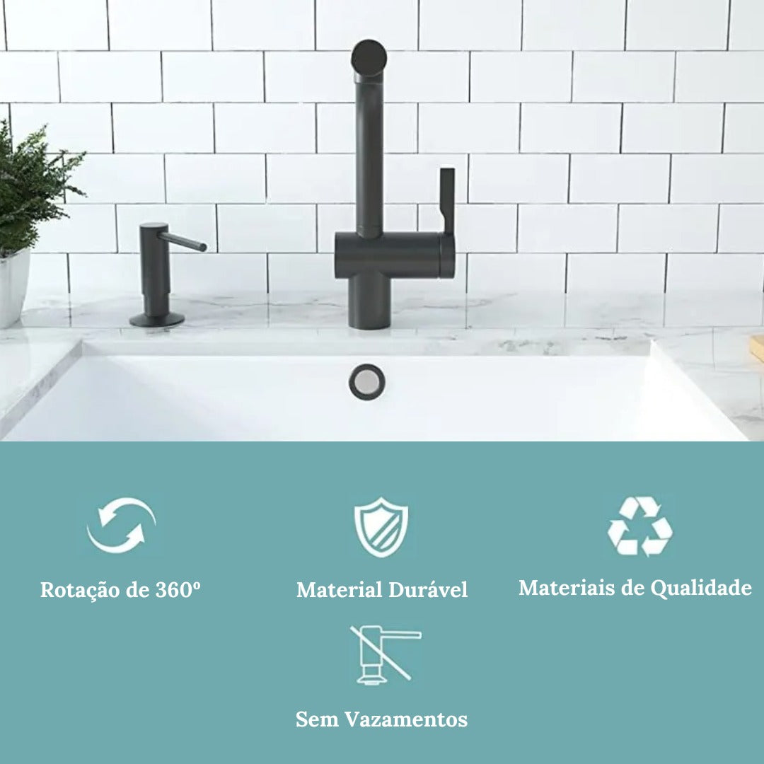 Dosador Para Pia Aço Escovado Toque De Casa