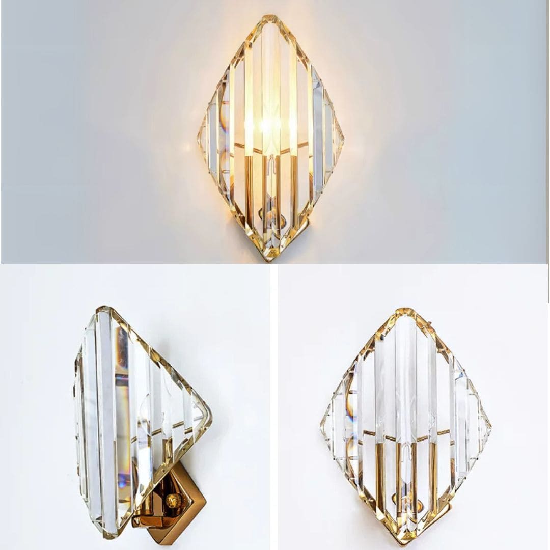 Luminária De Parede Moderna Com Cristais