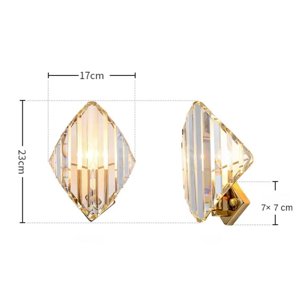 Luminária De Parede Moderna Com Cristais