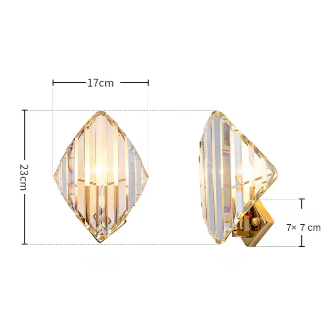 Luminária De Parede Moderna Com Cristais