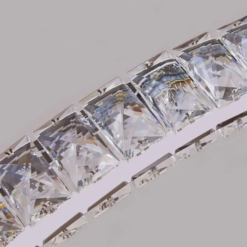 Lustre Circular Cristal Moderno Pendente Para Sala De Jantar