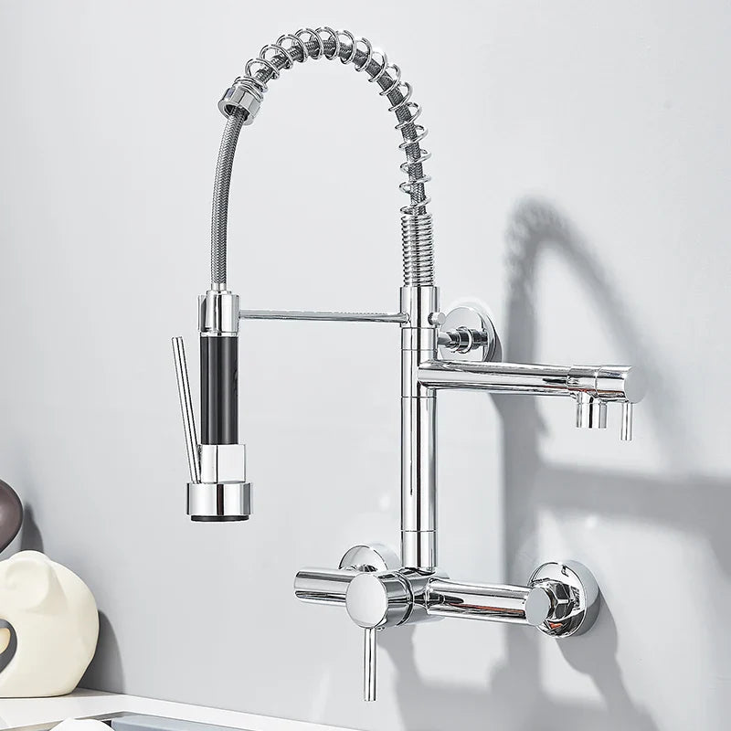 Torneira De Parede Para Cozinha Misturador Modelo Pull Out