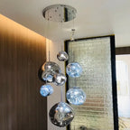 Conjunto Completo Lustre Pendente Moderno Luxuoso Macaron Nórdico