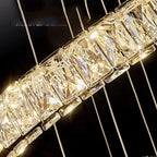 Lustre Circular Cristal Moderno Pendente Para Sala De Jantar