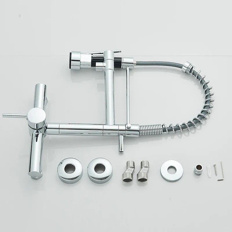 Torneira De Parede Para Cozinha Misturador Modelo Pull Out