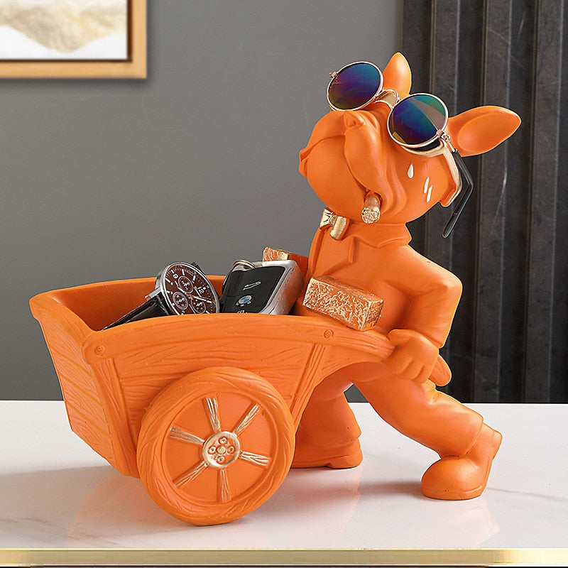 Escultura Decorativa Bulldog Francês Decorativo