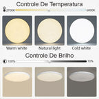 Plafon Led Sobrepor Redondo Smart Home Led Lights WIFI Voice Control Alexa Google Yandex