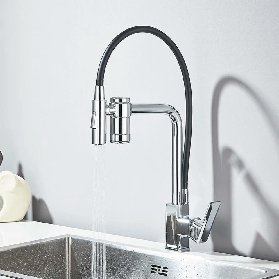 Torneira Para Cozinha Com Filtro Gourmet Modelo 2 em 1 Com Misturador Cromado