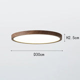 Plafon Led Sobrepor Redondo Wooden