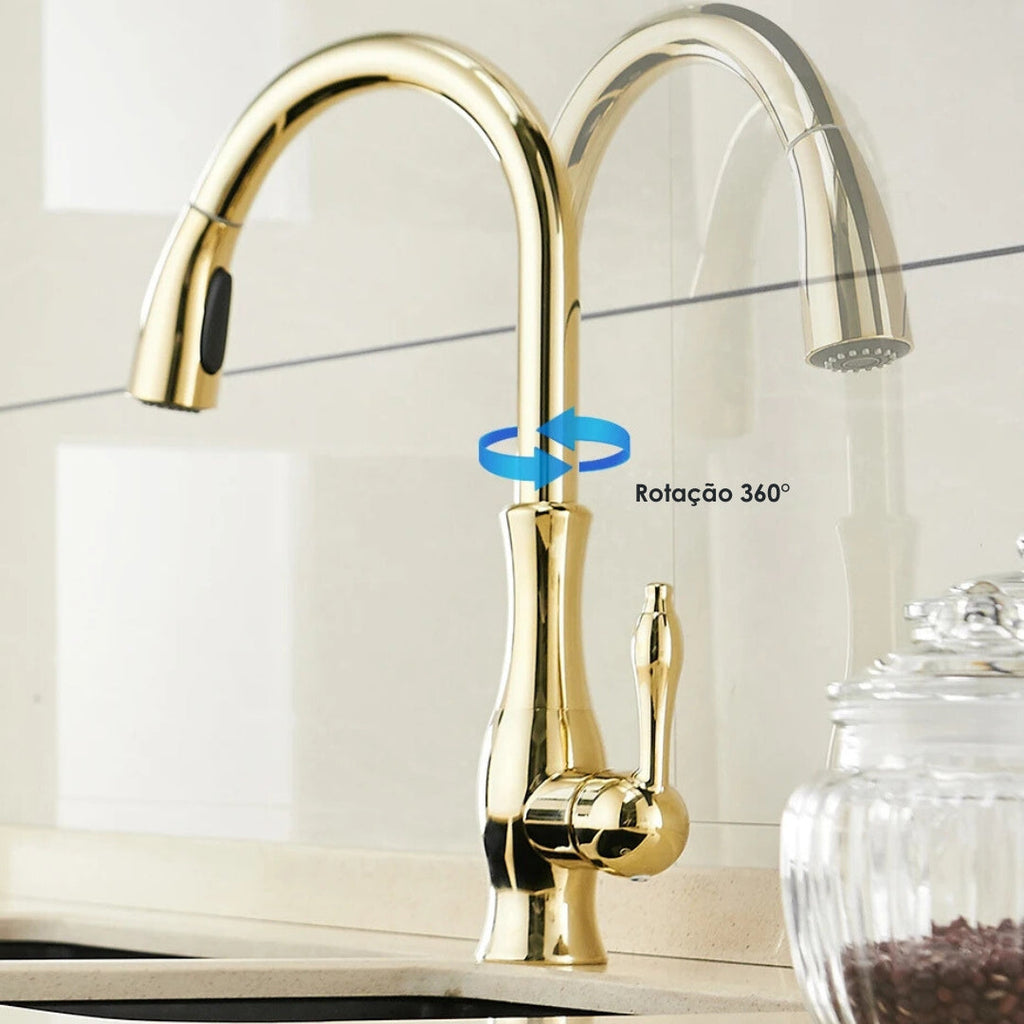 Torneira Cozinha Gourmet Com Jato Extensor