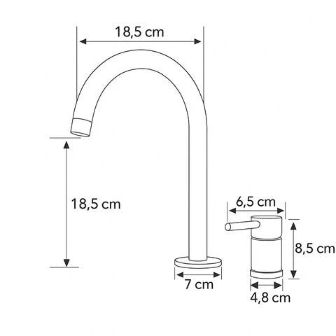 Torneira Para Banheiro Bica Alta Modelo Monocomando