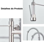 Torneira De Parede Para Cozinha Misturador Modelo Pull Out