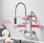Torneira De Parede Para Cozinha Misturador Modelo Pull Out