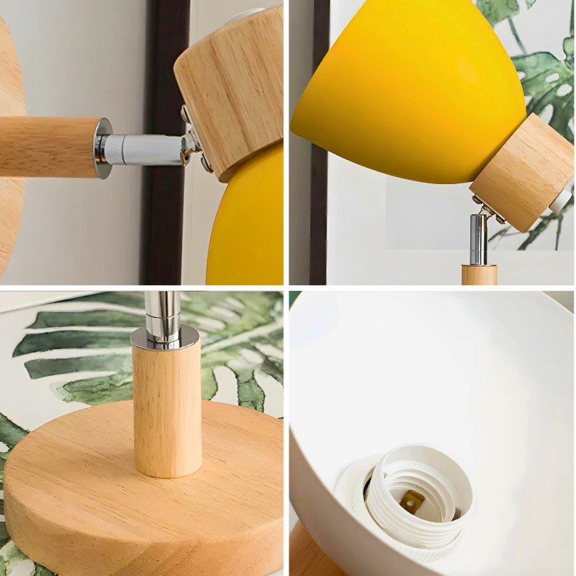 Arandela Articulada de Parede Interna Wooden