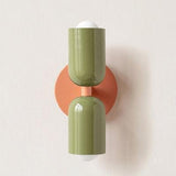 Arandela de Parede Interna Verde & Rosa