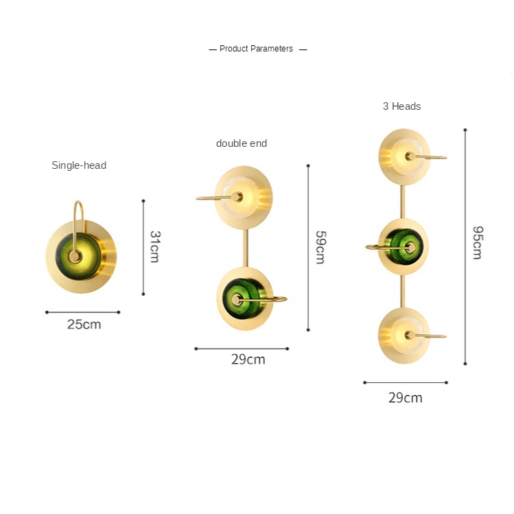 Arandela Dourada Parede Interna Futurista Belle