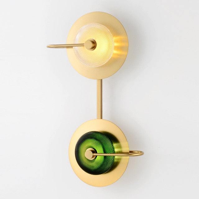 Arandela Dourada Parede Interna Futurista Belle